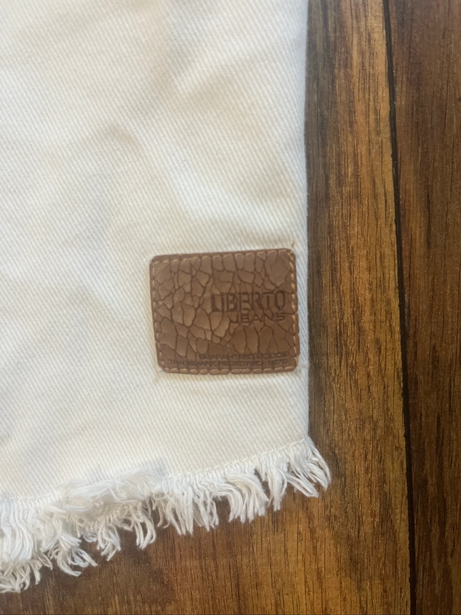Witte jeansjas met geborduurde kant - liberto - maat XL - bevredigde kwaliteit – photo 8